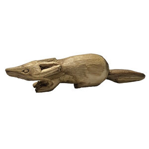 Folk Art Wood Carved Woodland Creature Mini Signed Fox Beaver Squirrel Bunny